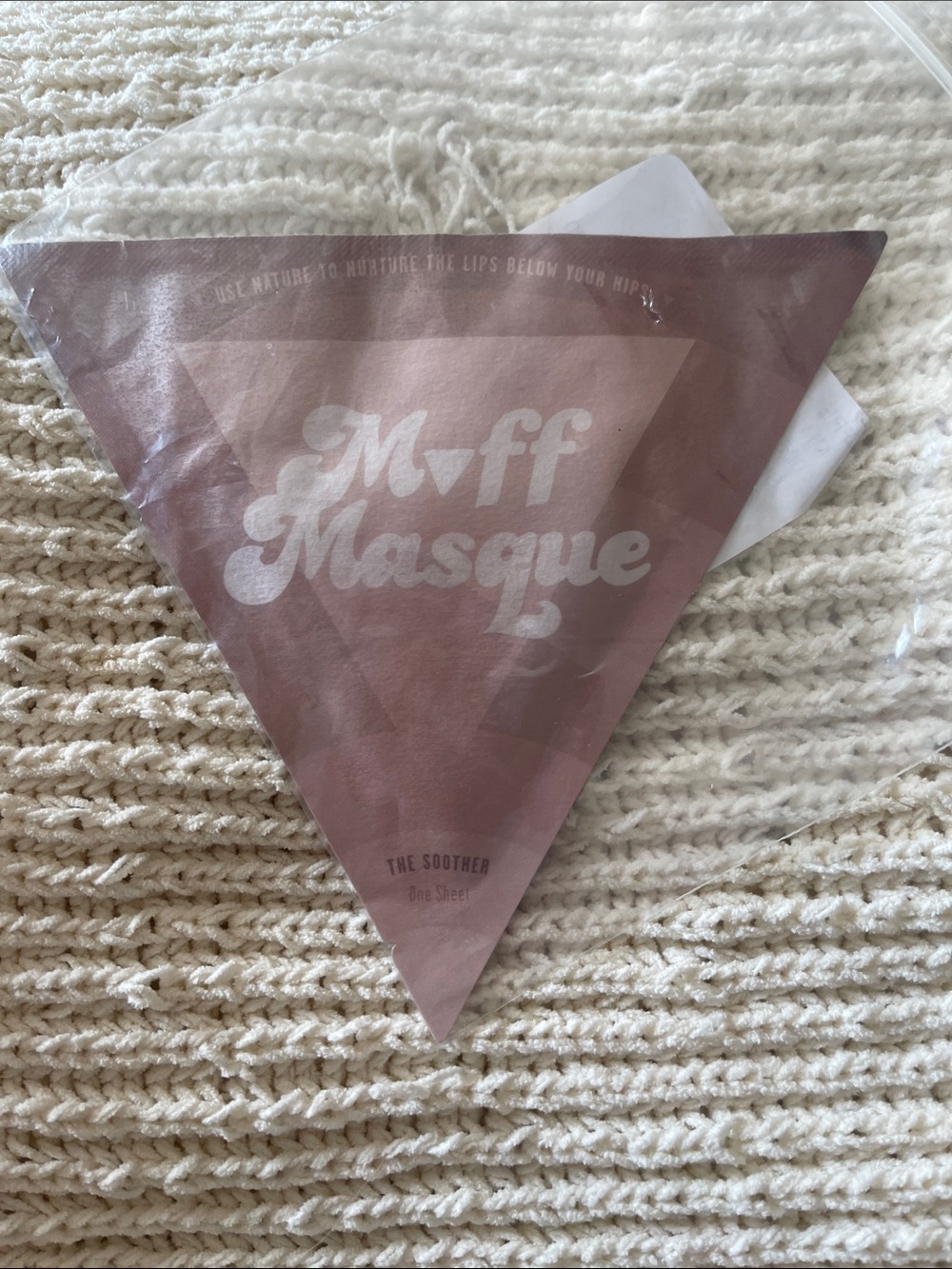 Muff Masque INTIMATE Sheet Mask - Mauve Packaging